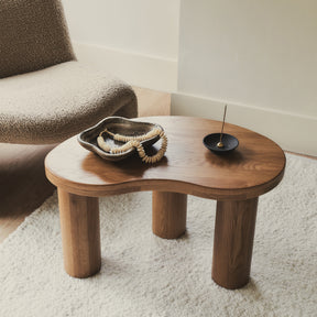 Luca - Solid Light Wood Irregular Coffee Table 70cm x 44cm