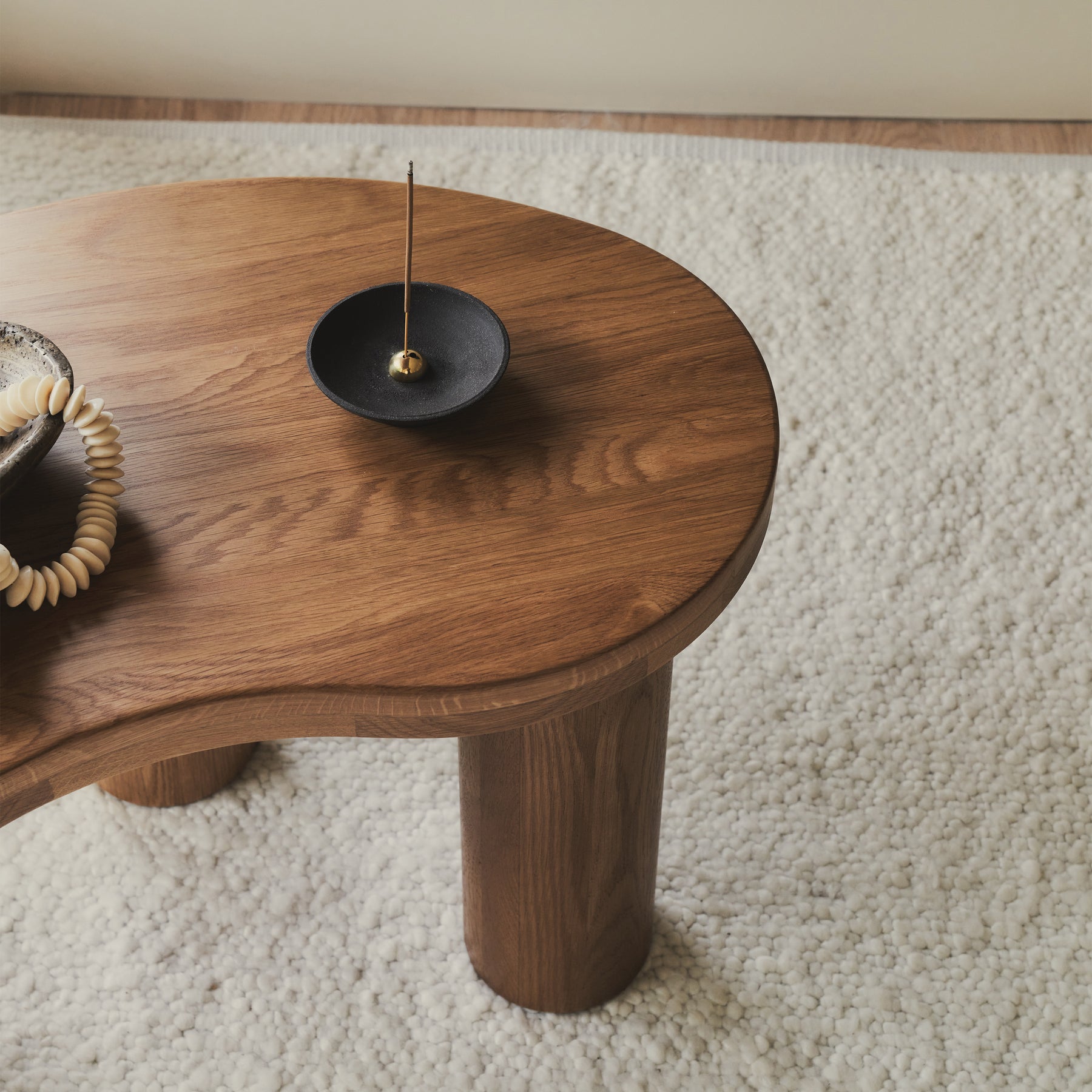 Luca - Solid Light Wood Irregular Coffee Table 70cm x 44cm