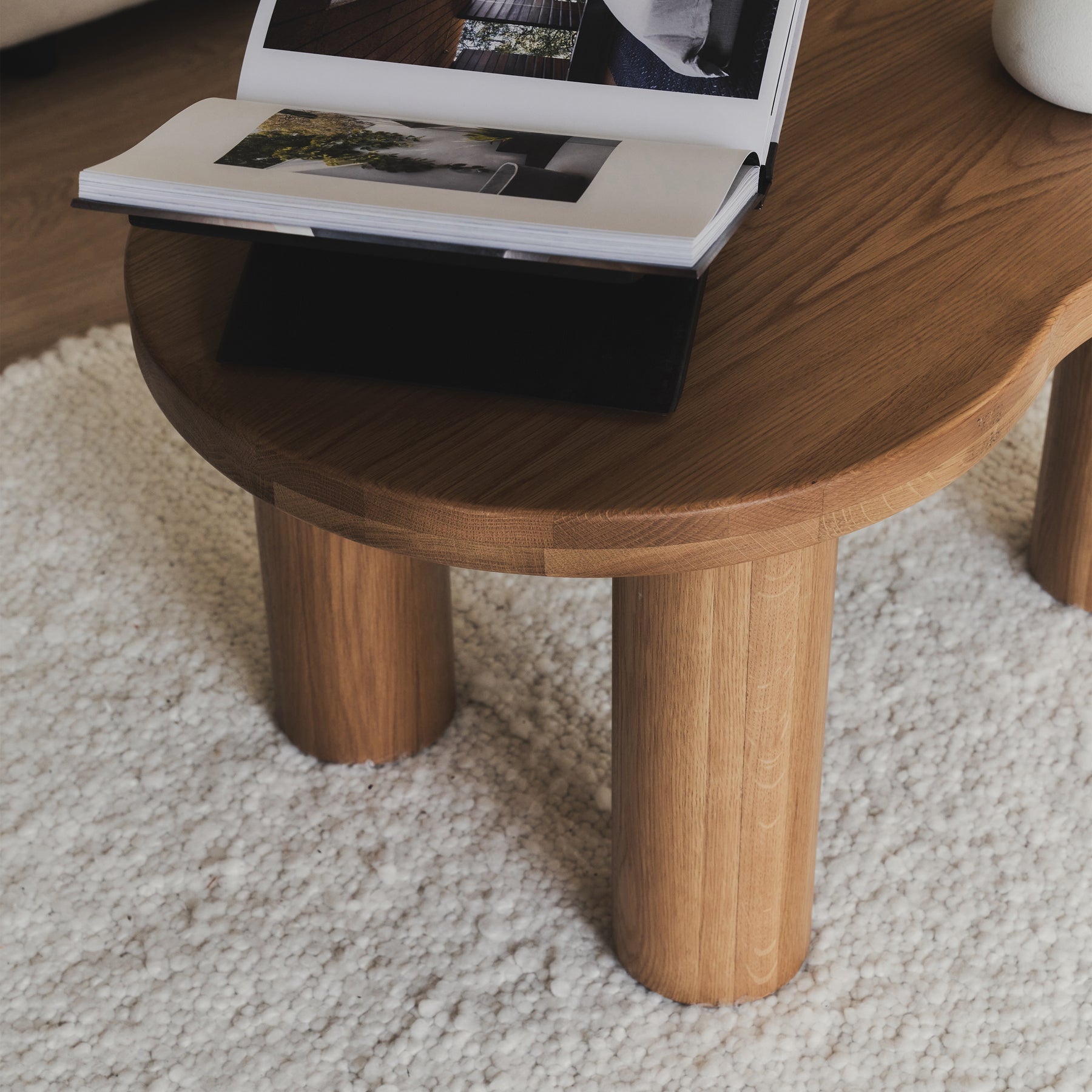 Luca - Solid Light Wood Irregular Coffee Table 75cm x 53cm