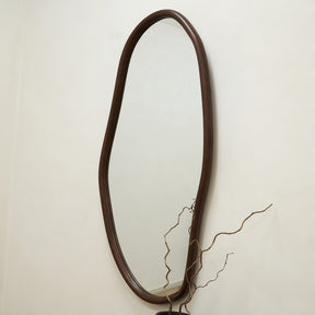 Aaliyah - Dark Wood Irregular Wall Mirror 150cm x 75cm