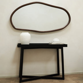 Aaliyah - Dark Wood Irregular Wall Mirror 150cm x 75cm