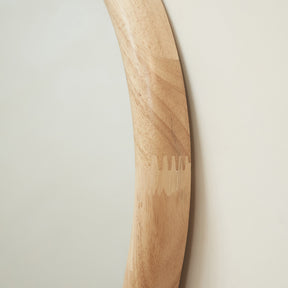 Detail shot of Extra Large Full Length Natural Organic Irregular Wooden Mirror curve