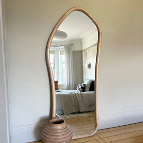 Aaliyah - Full Length Light Wood Irregular Mirror 180cm x 80cm