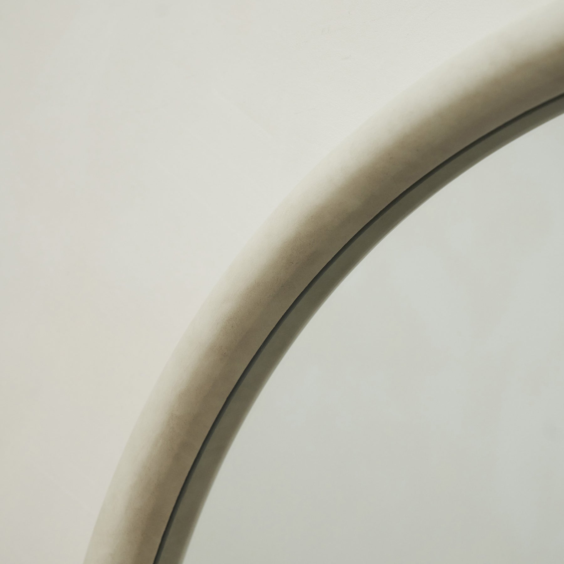 Alternate shot of Large Concrete Round Wall Mirror round frame