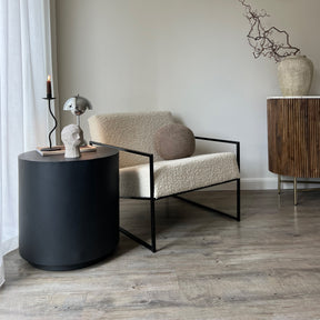 Angelo - Minimal Onyx Round Side Table