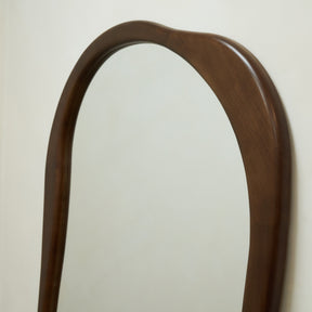 Arcurva - Extra Large Full Length Dark Wood Irregular Mirror 190cm x 120cm