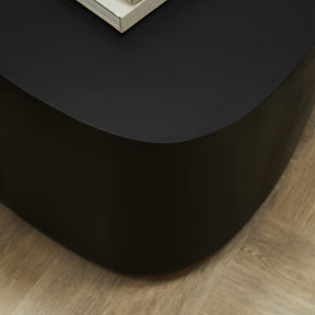 Arlo - Minimal Black Large Irregular Shaped Coffee Table