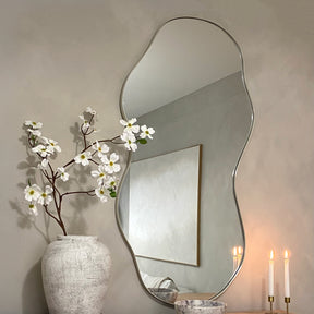 Ava - Ecru Pond Shaped Irregular Mirror 125cm x 65cm