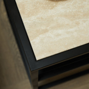 Axel - Cream Marble Square Side Table