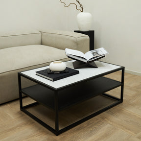 Axel - White Marble Rectangular Coffee Table