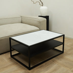 Axel - White Marble Rectangular Coffee Table