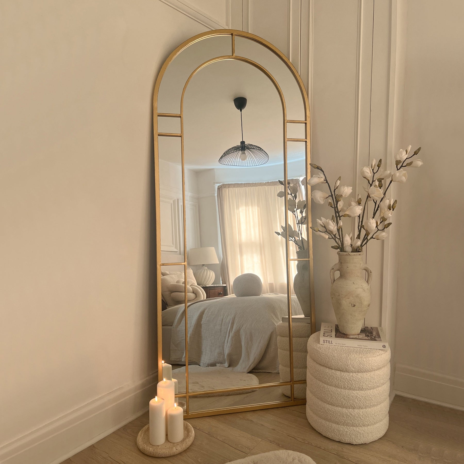 Bexley - Gold Full Length Arched Metal Mirror 190cm x 80cm