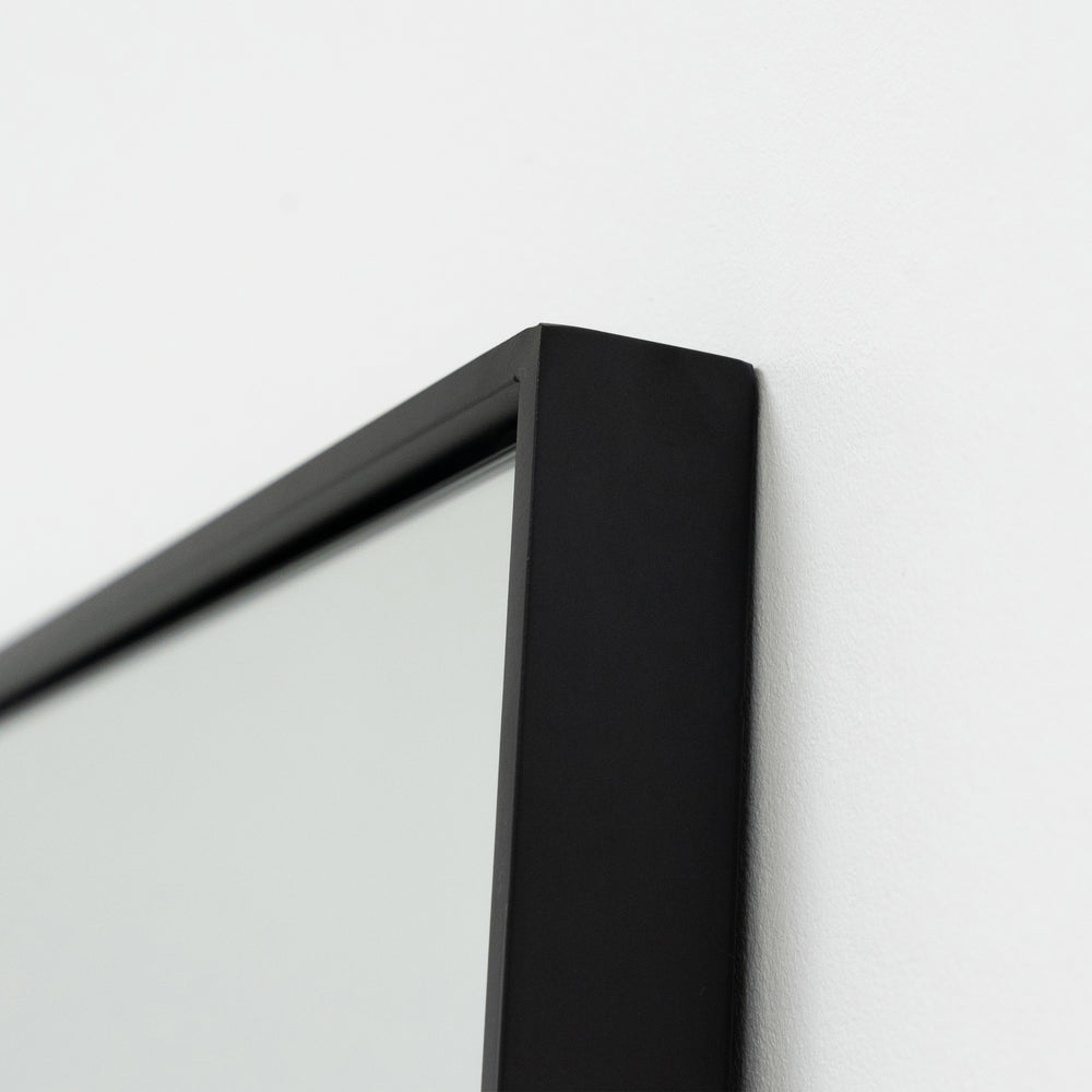 Full Length Black Extra Large Metal Mirror 200cm x 100cm - Theo