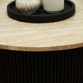 Dante - Cream Travertine Round Coffee Table