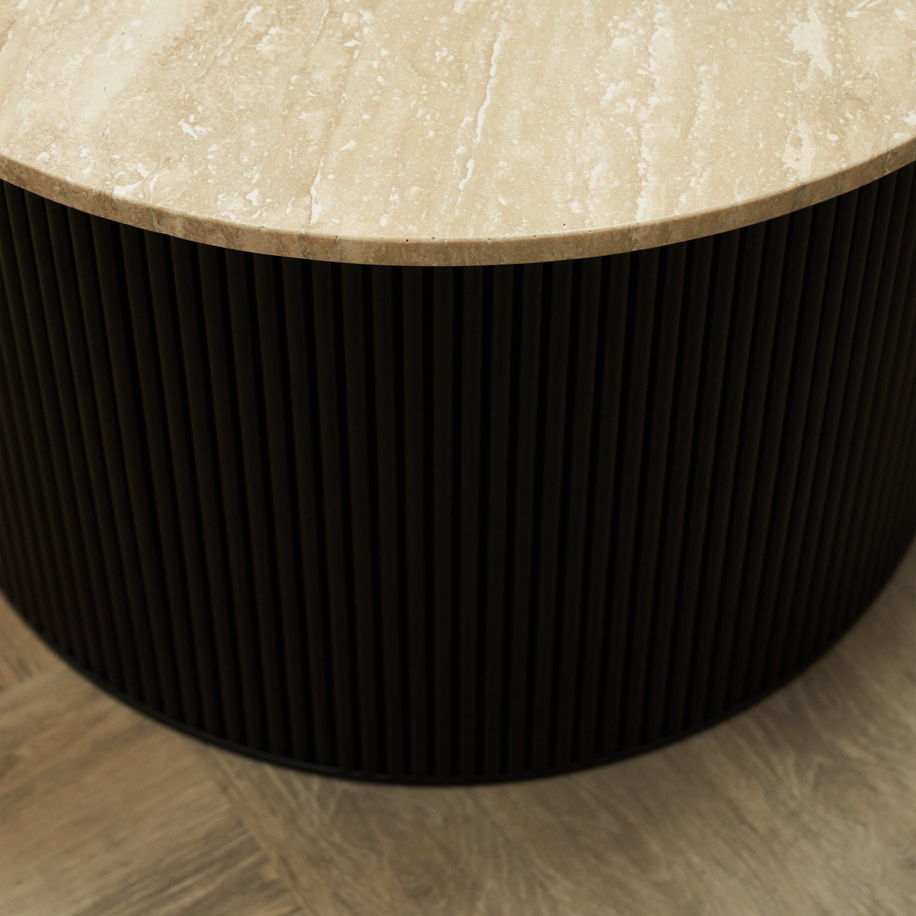 Dante - Cream Travertine Round Coffee Table