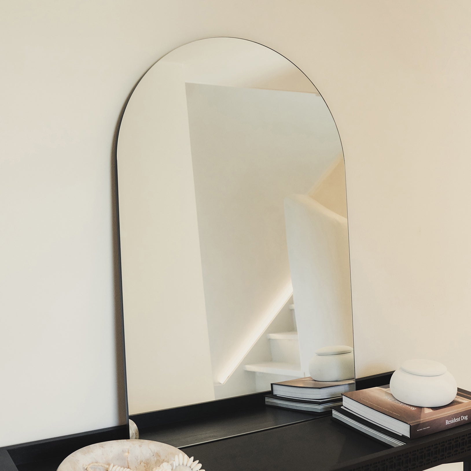 Edge - Frameless Arched Modern Mirror 90cm x 60cm