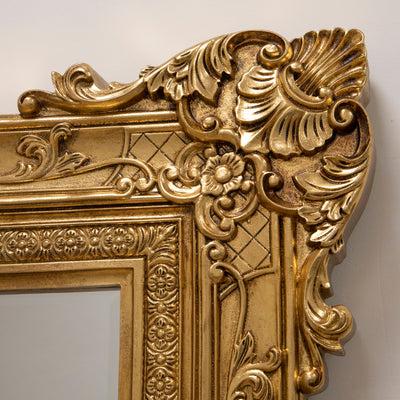 Ornate Gold Floor Mirror 190cm x 140cm - Ella Grande