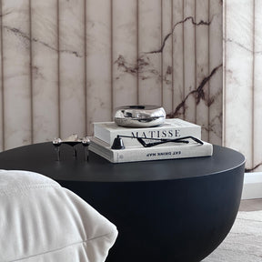 Enzo - Minimal Onyx Round Coffee Table