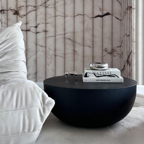 Enzo - Minimal Onyx Round Coffee Table