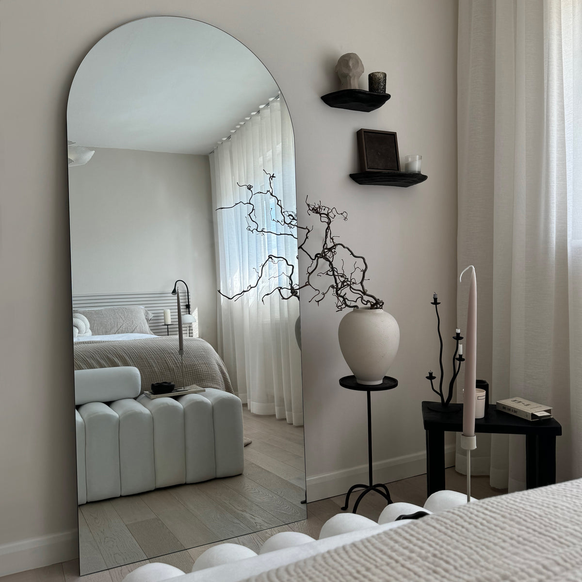 Edge - Grand miroir long arqué sans cadre 179 cm x 80 cm