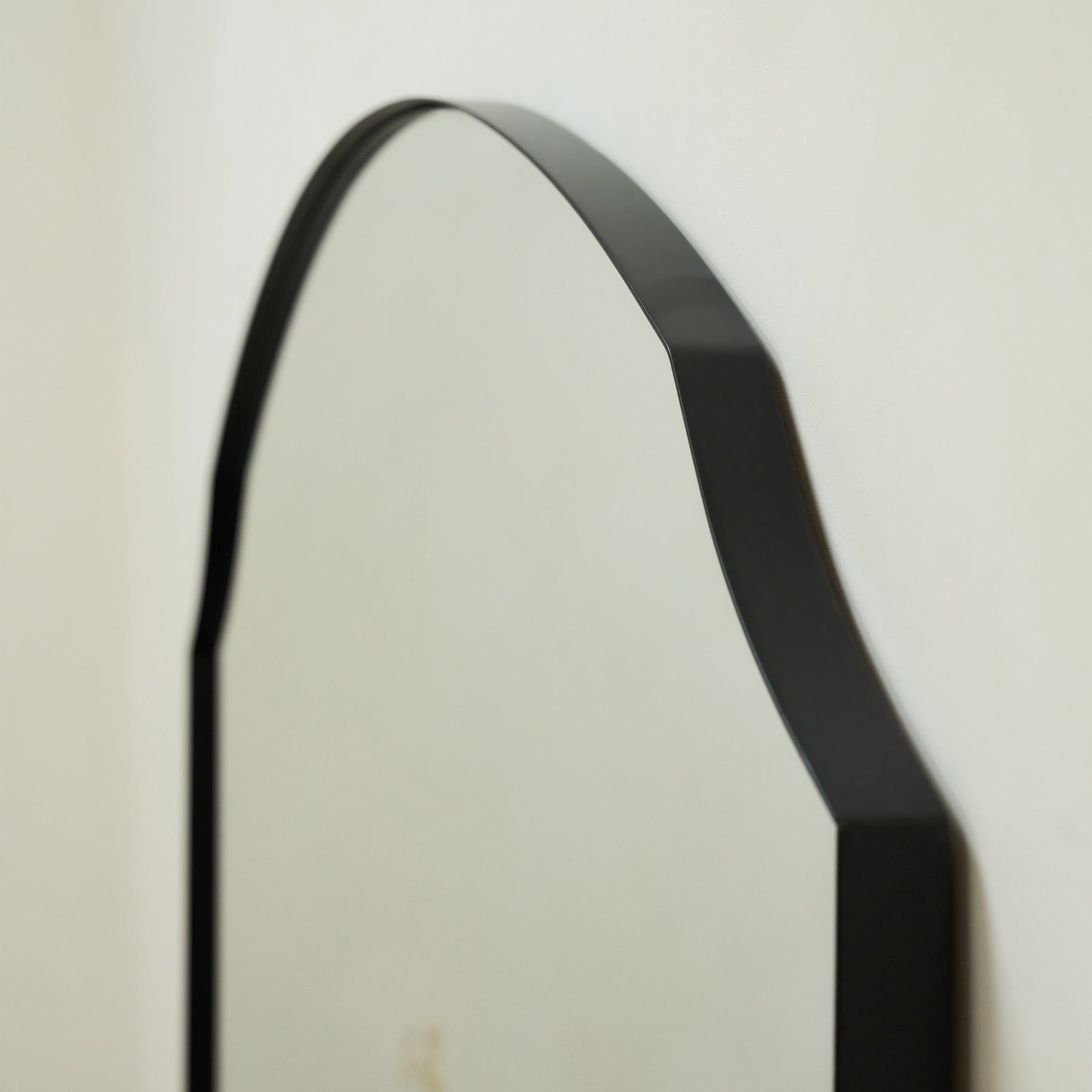 Isla - Black Wide Arched Metal Overmantle Wall Mirror 120cm x 90cm