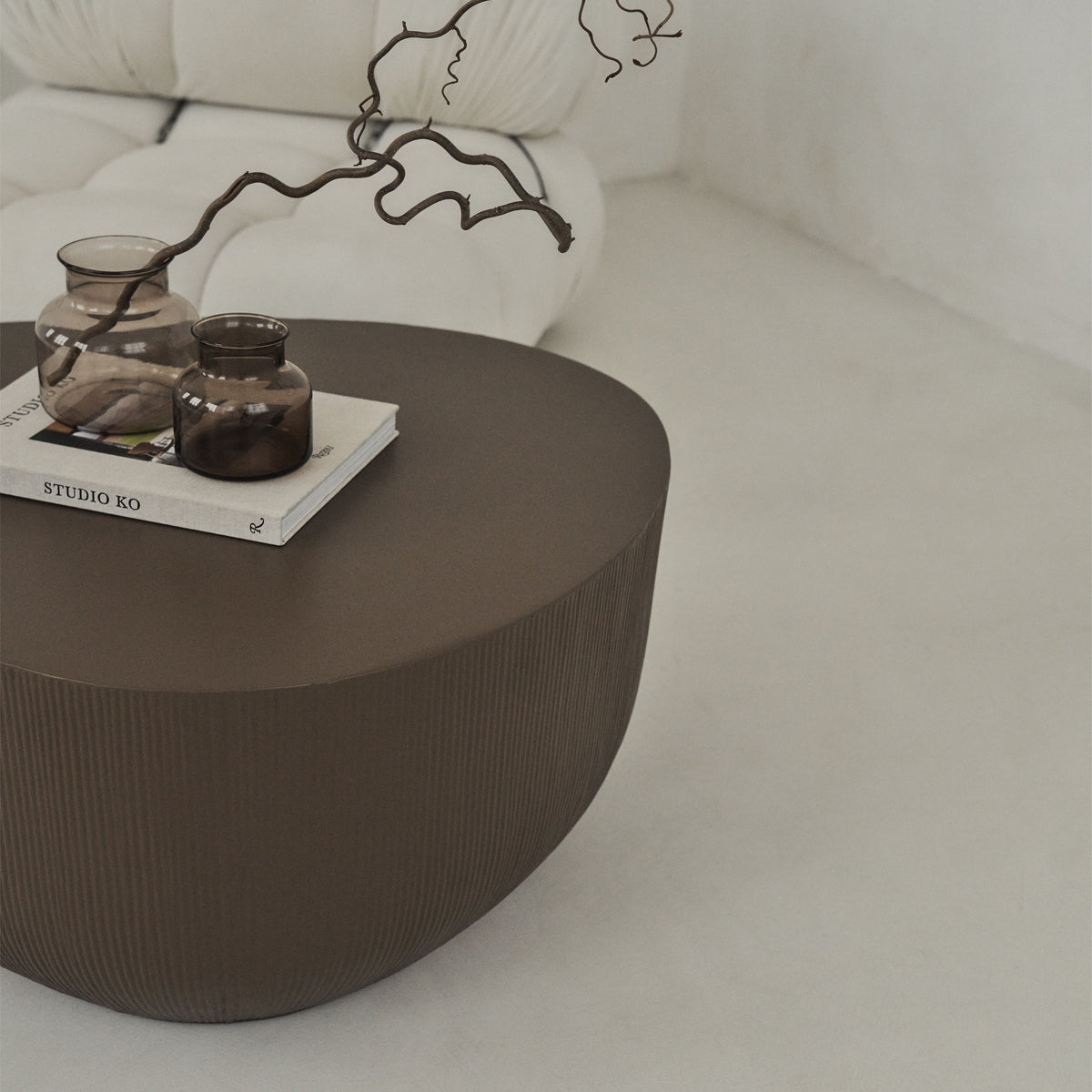 Leonardo - Minimal Mocha Irregular Shaped Coffee Table Large