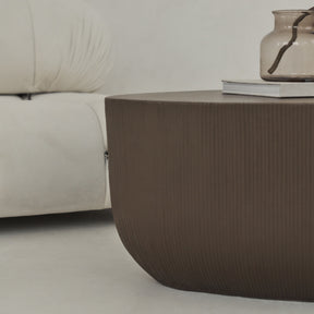 Leonardo - Minimal Mocha Irregular Shaped Coffee Table Large