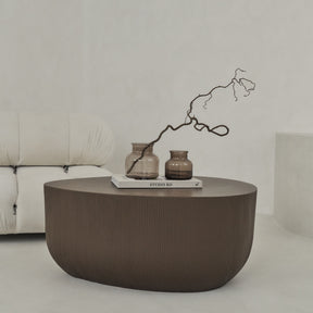 Leonardo - Minimal Mocha Irregular Shaped Coffee Table Large