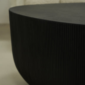 Alternate detail shot of Minimal Onyx Irregular Shaped Coffee Table Large ribbed design