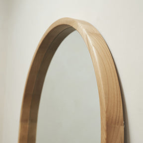 Lilia - Natural Organic Overmantle Wooden Arched Mirror 120cm x 90cm