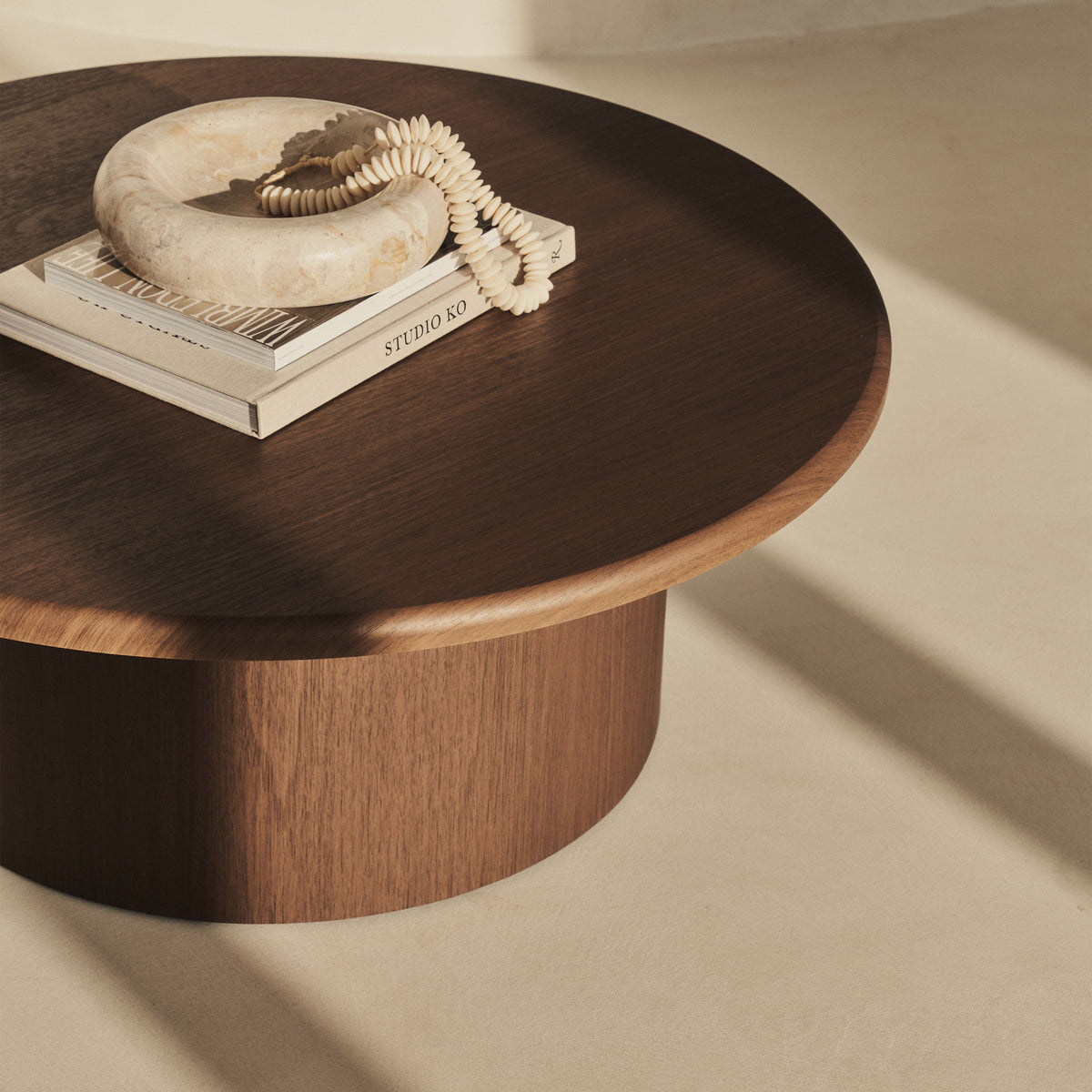 Madison - Large Dark Wood Round Wooden Coffee Table