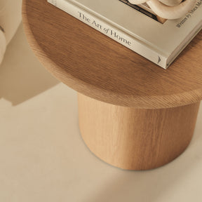 Madison - Light Wood Round Wooden Side Table