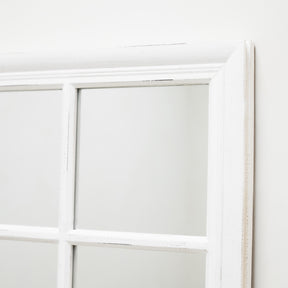 Sasha - Miroir de fenêtre rectangulaire Shabby Chic blanc 100 cm x 75 cm