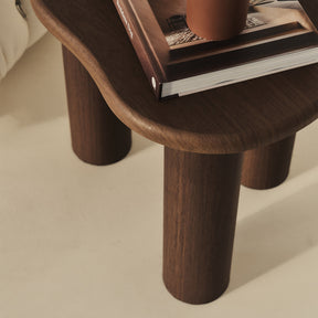 Savanna - Dark Wood Irregular Wooden Side Table