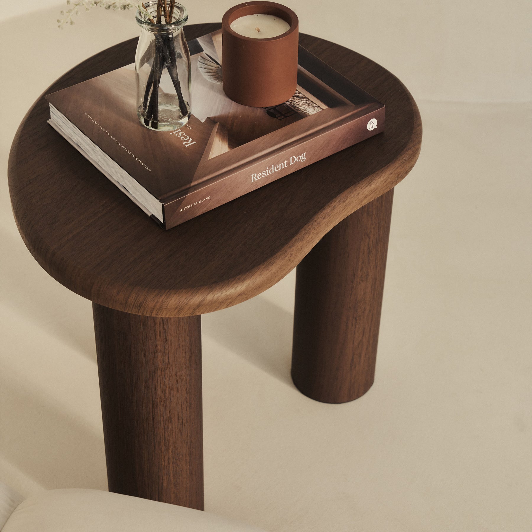 Savanna - Dark Wood Irregular Wooden Side Table