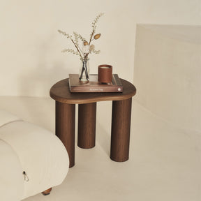 Savanna - Dark Wood Irregular Wooden Side Table