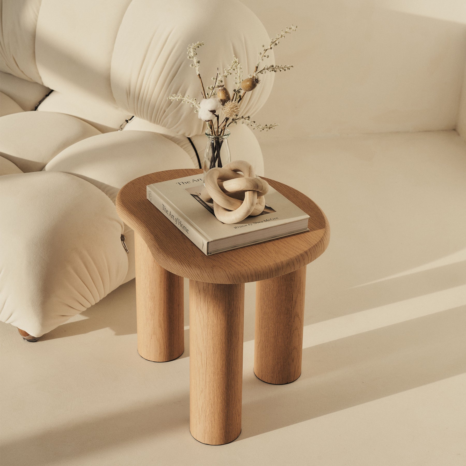 Savanna - Light Wood Irregular Wooden Side Table