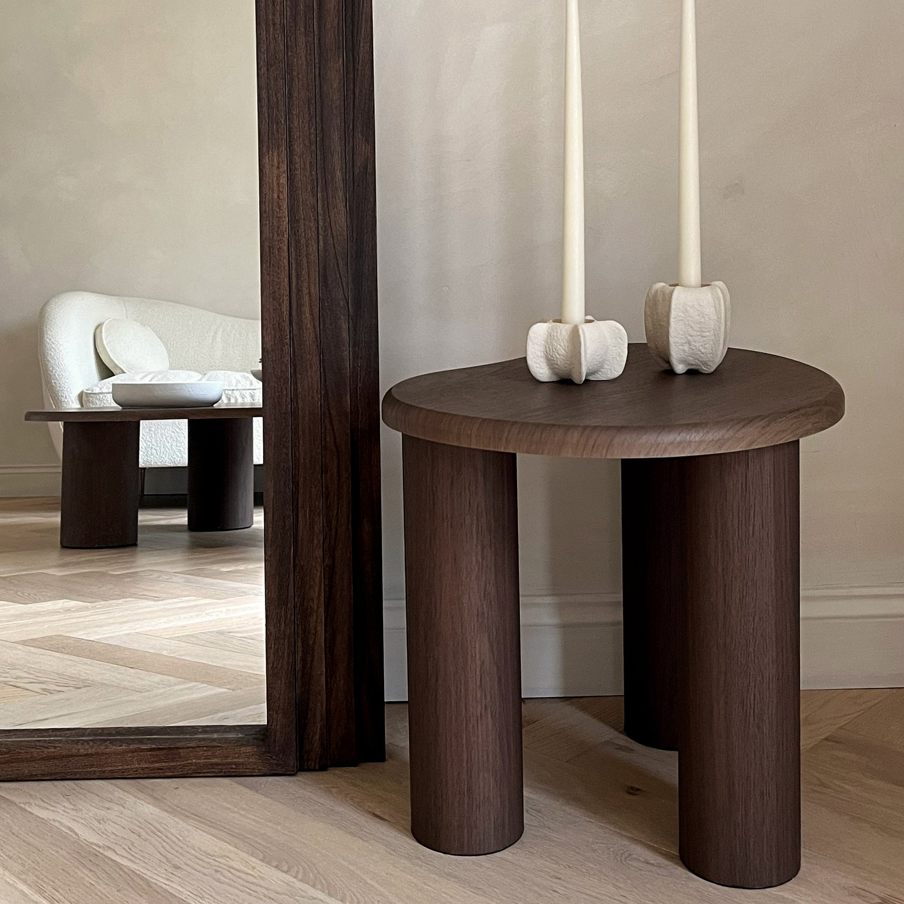 Savanna - Dark Wood Irregular Wooden Side Table