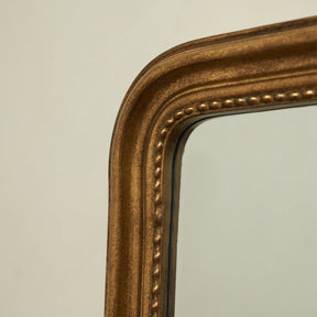 James - Large Gold Arched Overmantle Mirror 113cm x 100cm