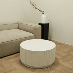 Massimo - Minimal Concrete Ribbed Coffee Table Large