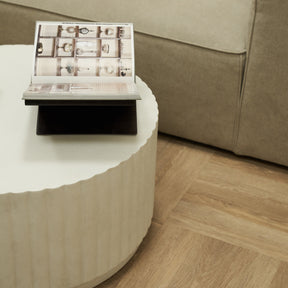 Massimo - Minimal Concrete Ribbed Coffee Table Large