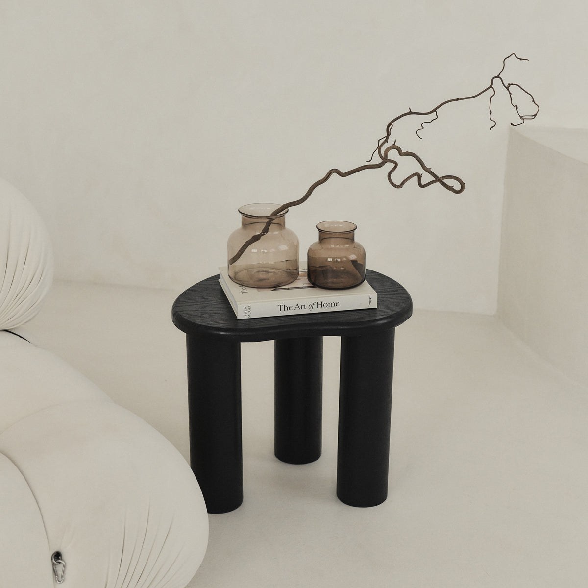 Savanna - Black Wooden Irregular Side Table