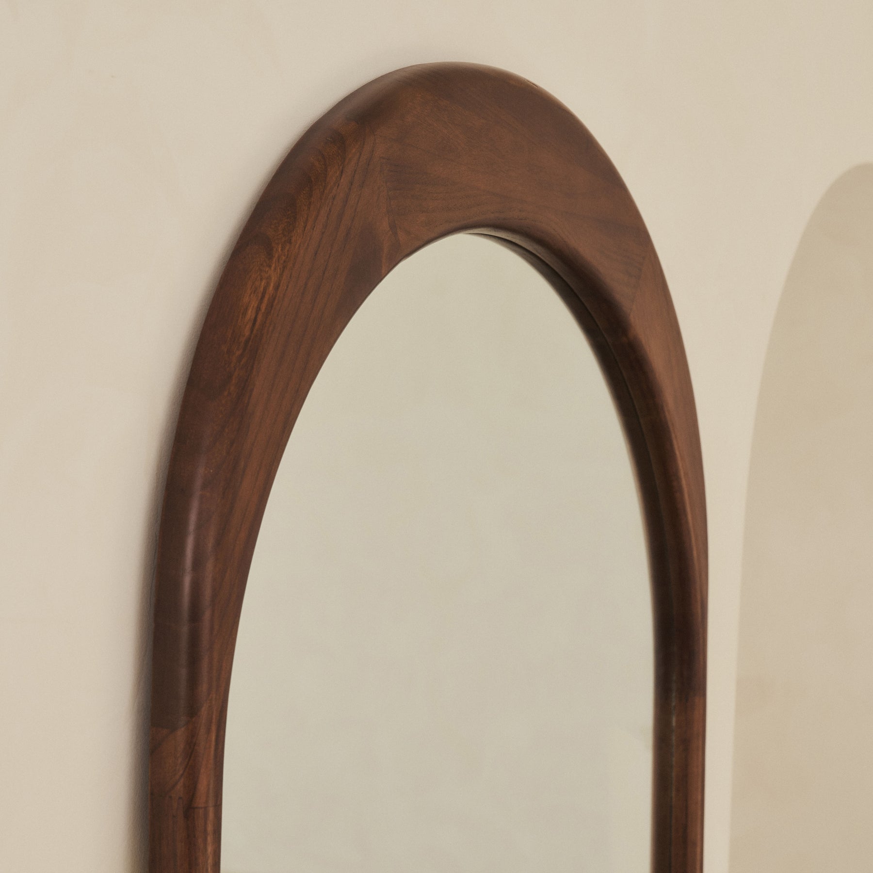 Lingotto - Extra Large Full Length Dark Wood Arched Mirror 190cm x 90cm