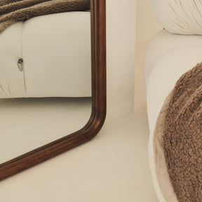 Lingotto - Extra Large Full Length Dark Wood Arched Mirror 190cm x 90cm