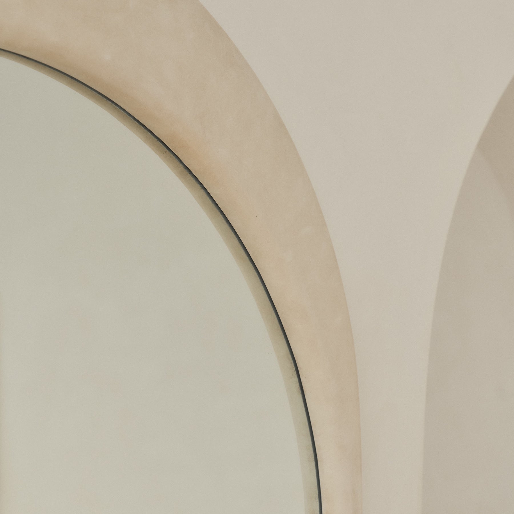 Lingotto - Extra Large Full Length Concrete Arched Mirror 190cm x 90cm