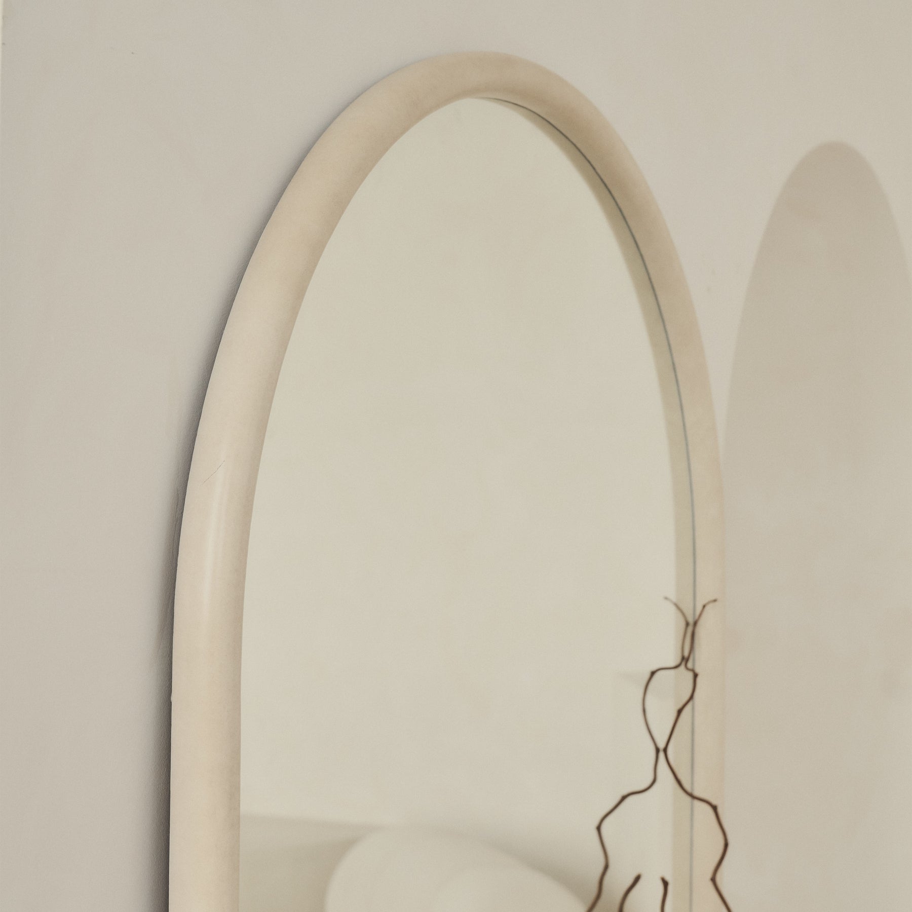 Amora - Extra Large Full Length Arched Concrete Mirror 190cm x 100cm