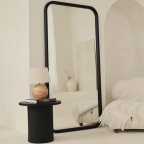 Amora - Large Full Length Rectangular Charred Black Mirror 180cm x 90cm