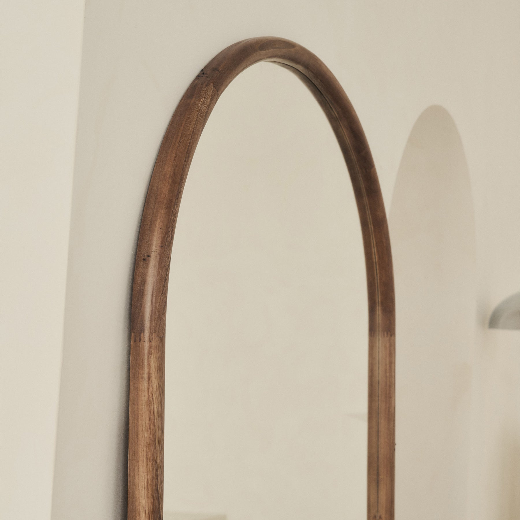 Amora - Extra Large Full Length Arched Warm Wood Mirror 190cm x 100cm