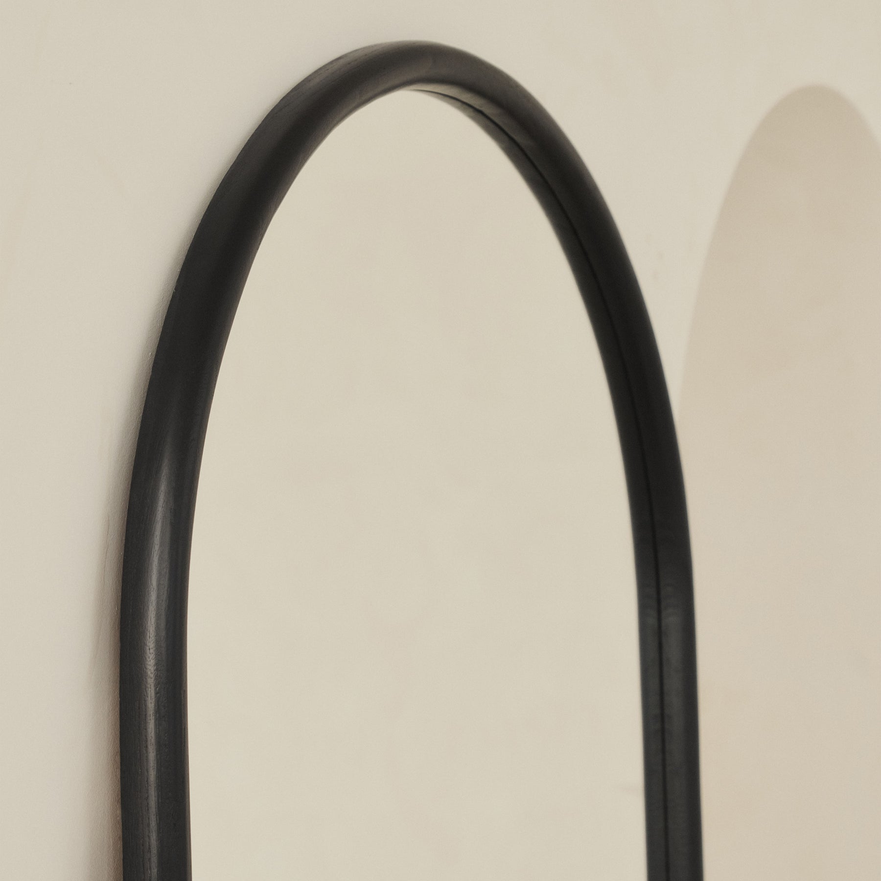 Amora - Extra Large Full Length Arched Charred Black Mirror 190cm x 100cm