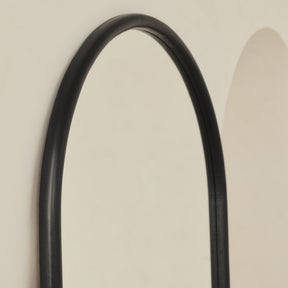 Amora - Extra Large Full Length Arched Charred Black Mirror 190cm x 100cm